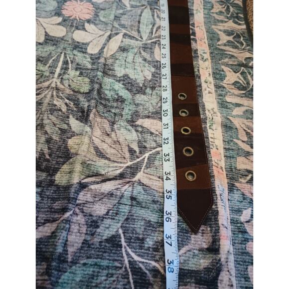 Vtg Yves Saint Laurent Patchwork Suede Split Cowhide Chunky Statement Belt Boho main image 13